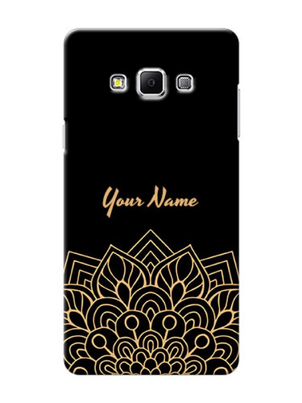 Custom Galaxy A7 (2015) Back Covers: Golden mandala Design
