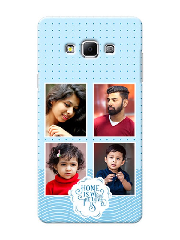 Custom Galaxy A7 (2015) Custom Phone Covers: Cute love quote with 4 pic upload Design