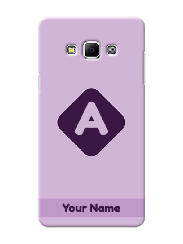 Custom Galaxy A7 (2015) Custom Mobile Case with Custom Letter in curved badge  Design