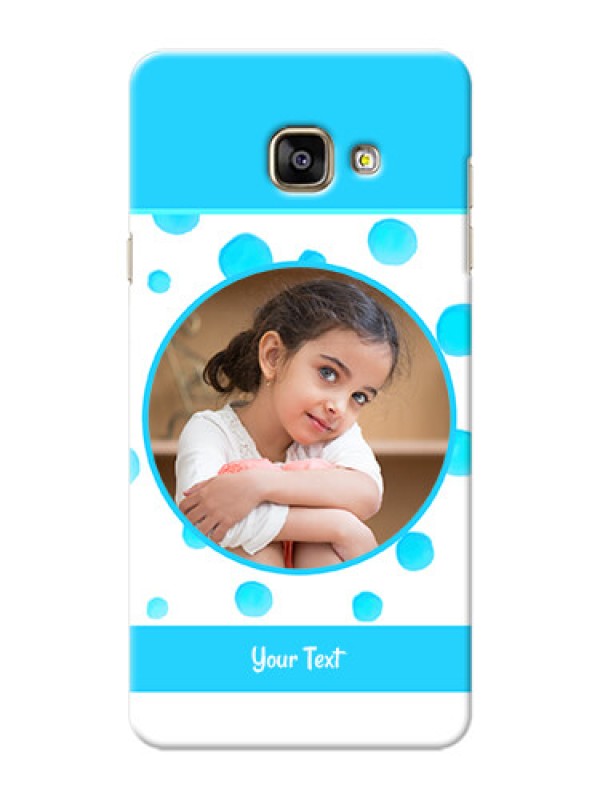 Custom Samsung Galaxy A7 (2016) Blue Bubbles Pattern Mobile Cover Design