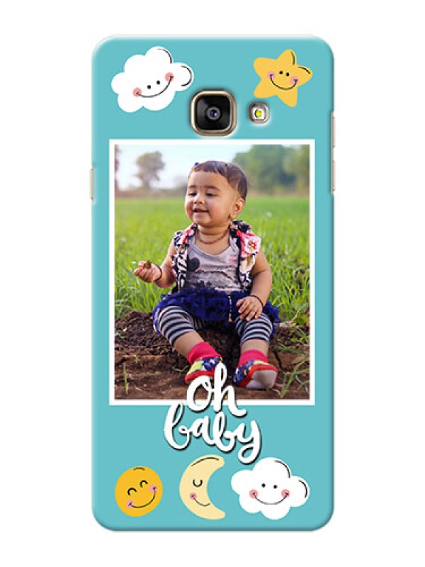 Custom Samsung Galaxy A7 (2016) kids frame with smileys and stars Design