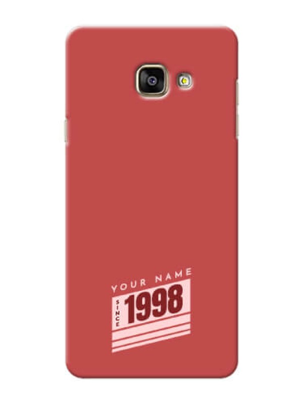 Custom Galaxy A7 (2016) Phone Back Covers: Red custom year of birth Design