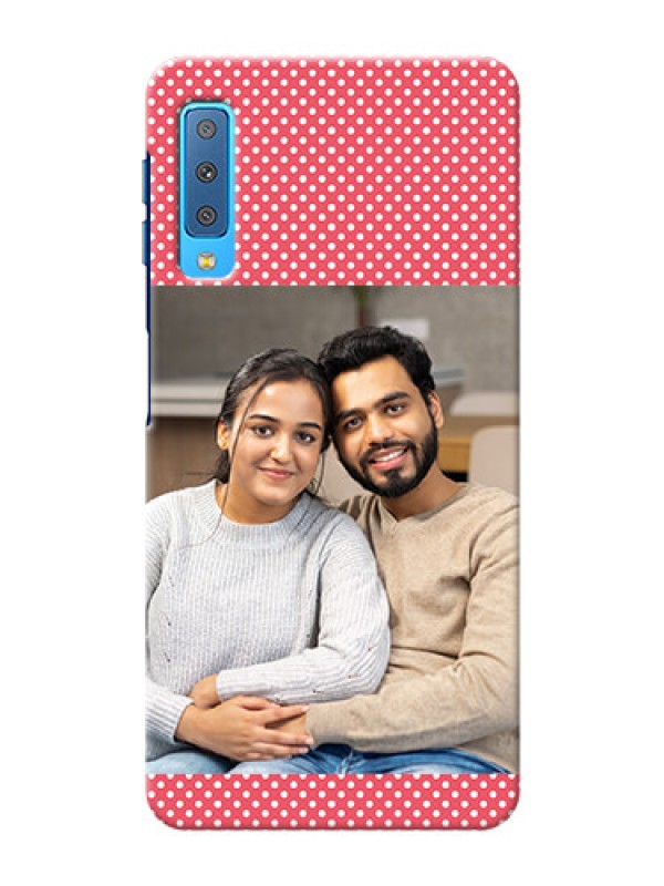 Custom Samsung Galaxy A7 (2018) Custom Mobile Case with White Dotted Design