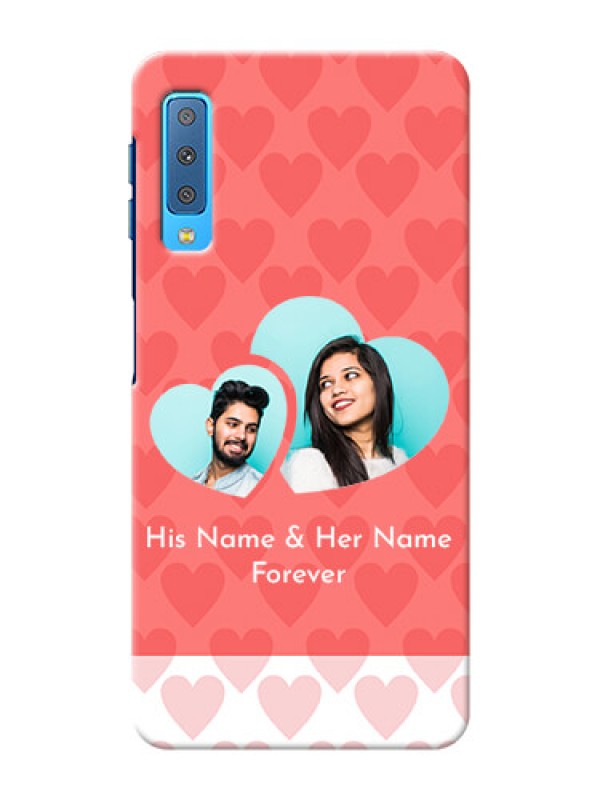 Custom Samsung Galaxy A7 (2018) personalized phone covers: Couple Pic Upload Design