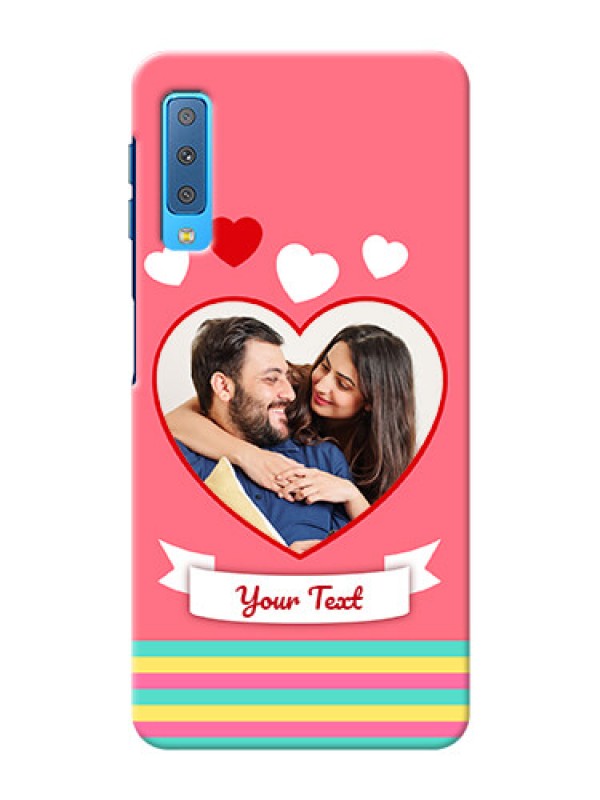 Custom Samsung Galaxy A7 (2018) Personalised mobile covers: Love Doodle Design