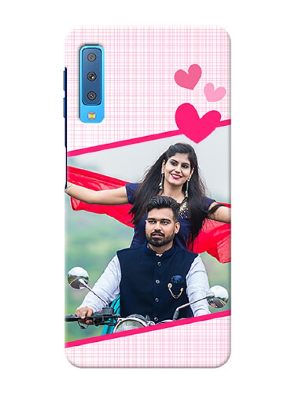 Custom Samsung Galaxy A7 (2018) Personalised Phone Cases: Love Shape Heart Design