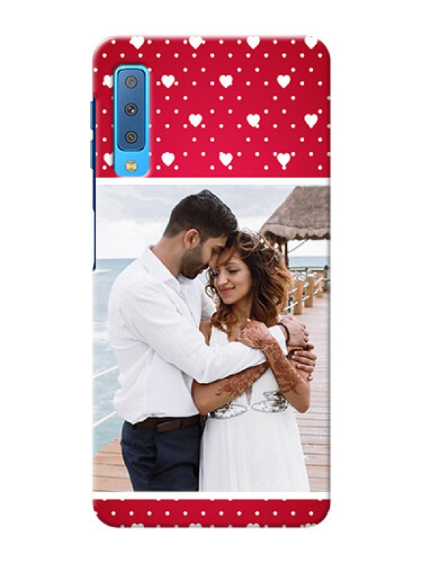 Custom Samsung Galaxy A7 (2018) custom back covers: Hearts Mobile Case Design
