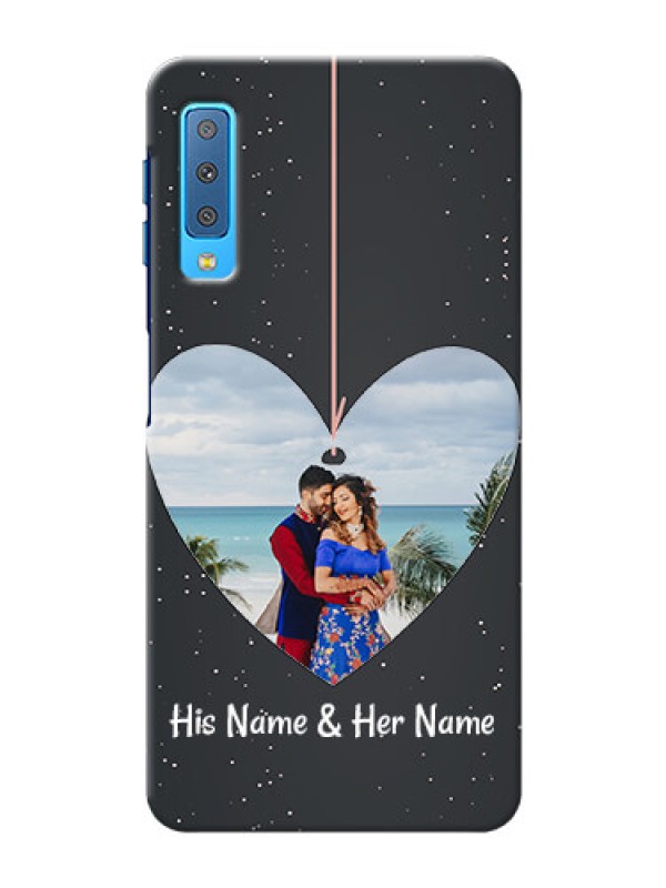 Custom Samsung Galaxy A7 (2018) custom phone cases: Hanging Heart Design