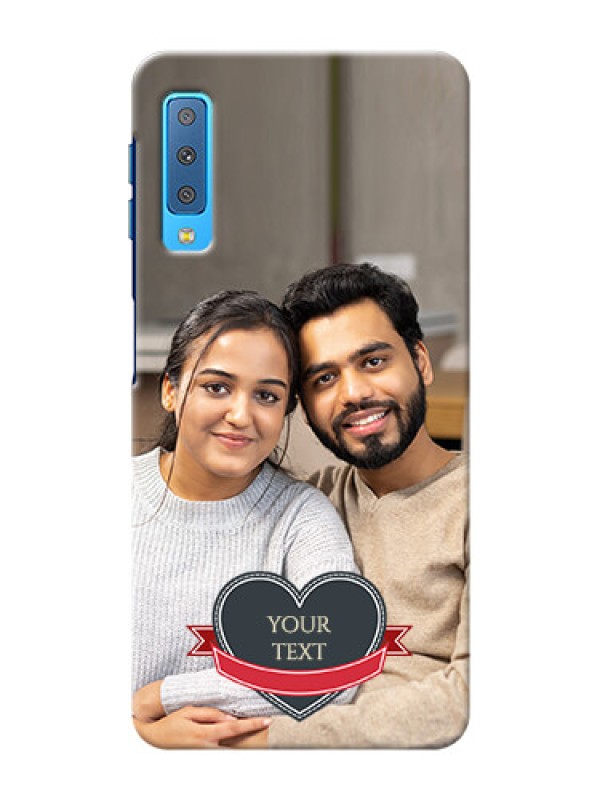 Custom Samsung Galaxy A7 (2018) mobile back covers online: Just Married Couple Design