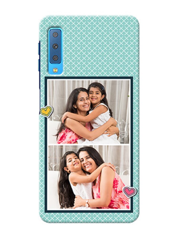 Custom Samsung Galaxy A7 (2018) Custom Phone Cases: 2 Image Holder with Pattern Design