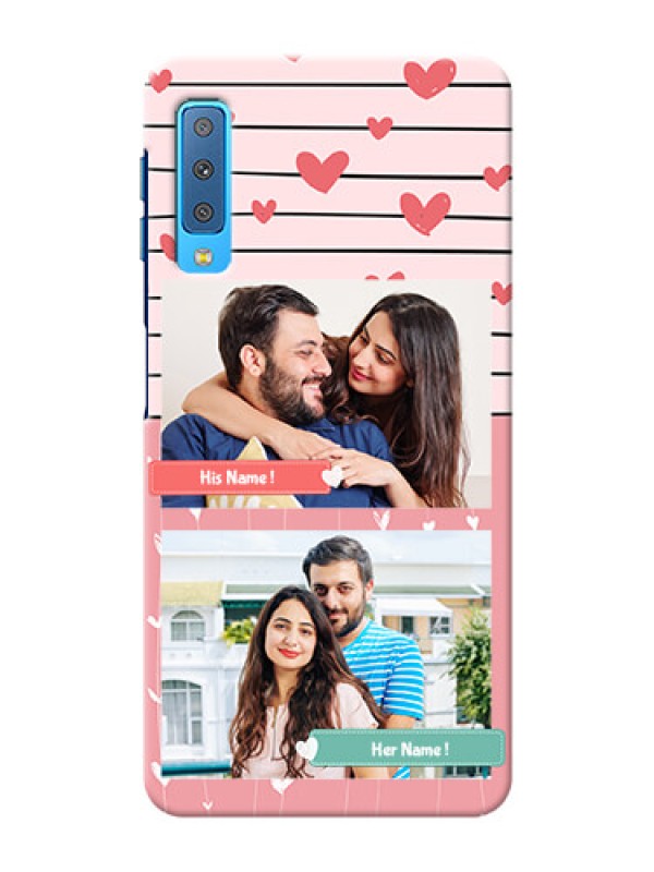 Custom Samsung Galaxy A7 (2018) custom mobile covers: Photo with Heart Design