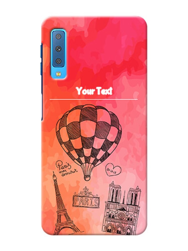 Custom Samsung Galaxy A7 (2018) Personalized Mobile Covers: Paris Theme Design