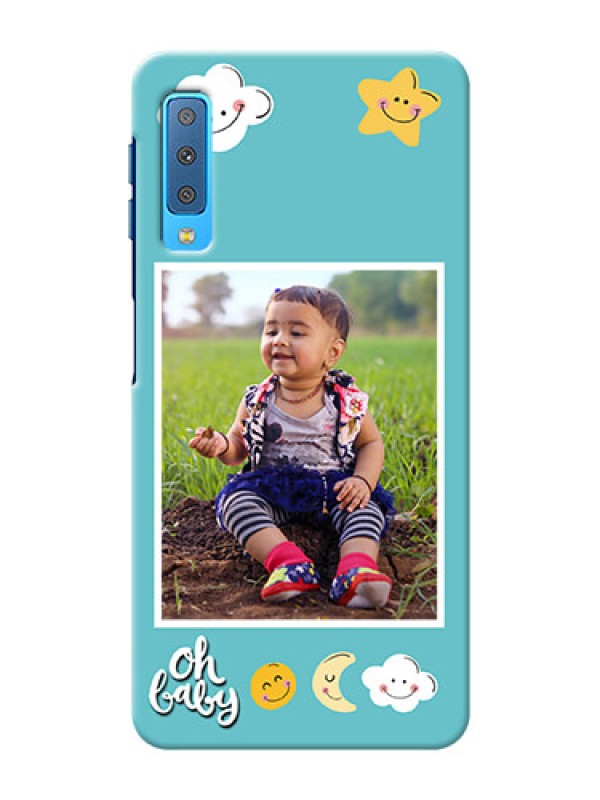 Custom Samsung Galaxy A7 (2018) Personalised Phone Cases: Smiley Kids Stars Design