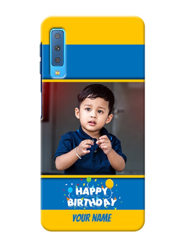 Custom Samsung Galaxy A7 (2018) Mobile Back Covers Online: Birthday Wishes Design