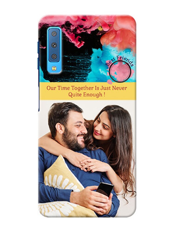 Custom Samsung Galaxy A7 (2018) Mobile Cases: Quote with Acrylic Painting Design