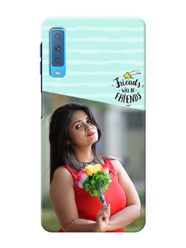 Custom Samsung Galaxy A7 (2018) Mobile Back Covers: Friends Picture Icon Design