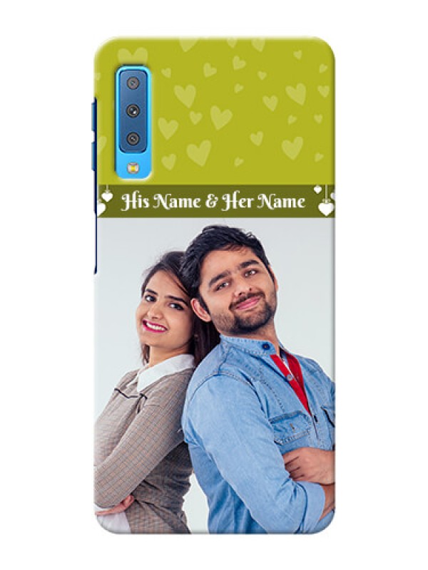 Custom Samsung Galaxy A7 (2018) custom mobile covers: You & Me Heart Design