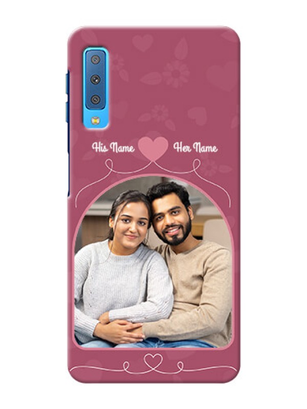 Custom Samsung Galaxy A7 (2018) mobile phone covers: Love Floral Design