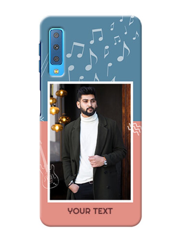 Custom Samsung Galaxy A7 (2018) Phone Back Covers with Color Musical Note Design