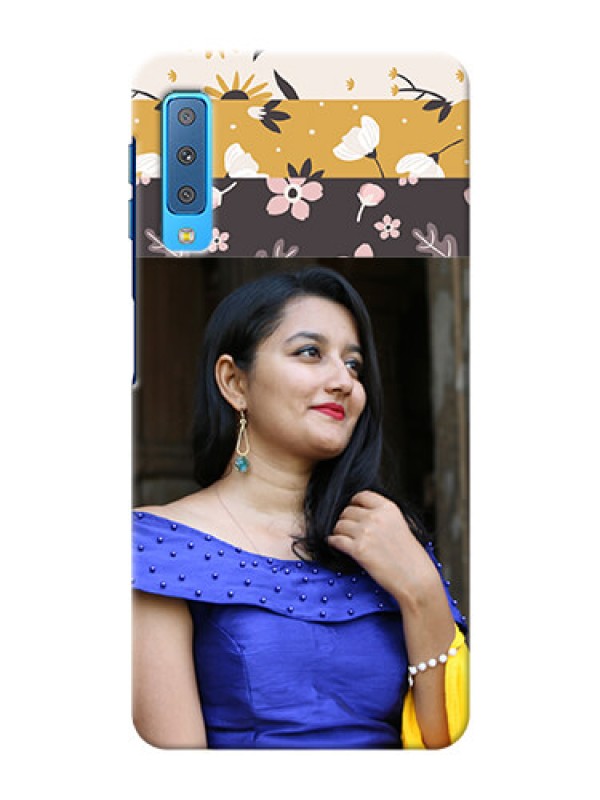 Custom Samsung Galaxy A7 (2018) mobile cases online: Stylish Floral Design