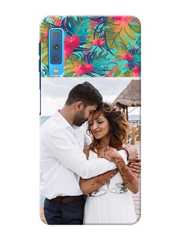 Custom Samsung Galaxy A7 (2018) Personalized Phone Cases: Watercolor Floral Design