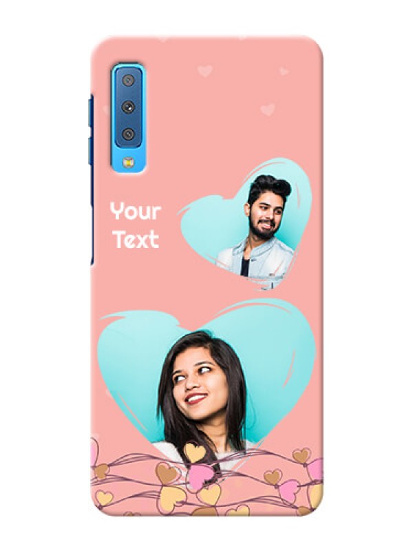 Custom Samsung Galaxy A7 (2018) customized phone cases: Love Doodle Design