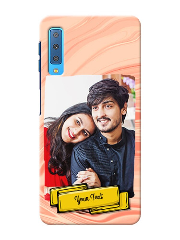 Custom Samsung Galaxy A7 (2018) Customized Phone Cases: Marble Texture Design