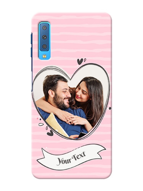 Custom Samsung Galaxy A7 (2018) custom mobile phone covers: Vintage Heart Design