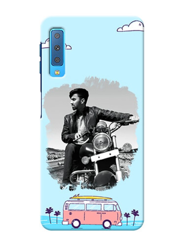 Custom Samsung Galaxy A7 (2018) Mobile Covers Online: Travel & Adventure Design
