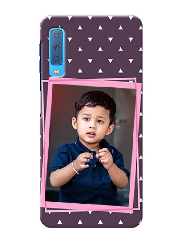 Custom Samsung Galaxy A7 (2018) Phone Cases: Triangle Pattern Dotted Design