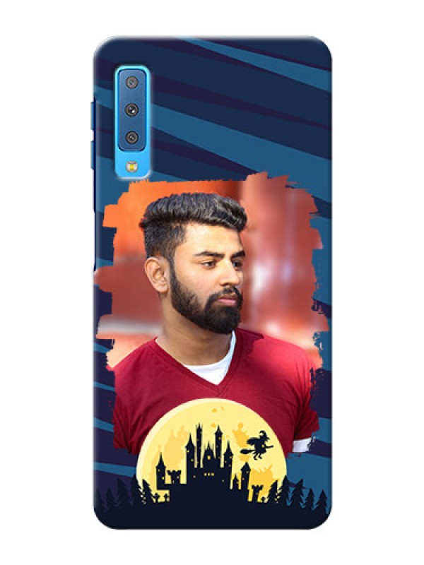 Custom Samsung Galaxy A7 (2018) Back Covers: Halloween Witch Design 