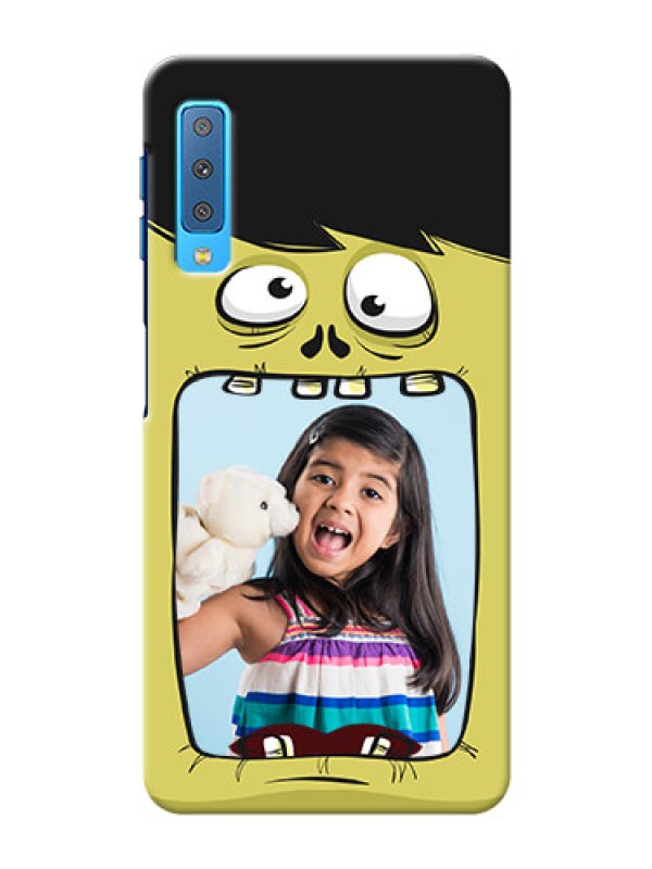 Custom Samsung Galaxy A7 (2018) Mobile Covers: Cartoon monster back case Design