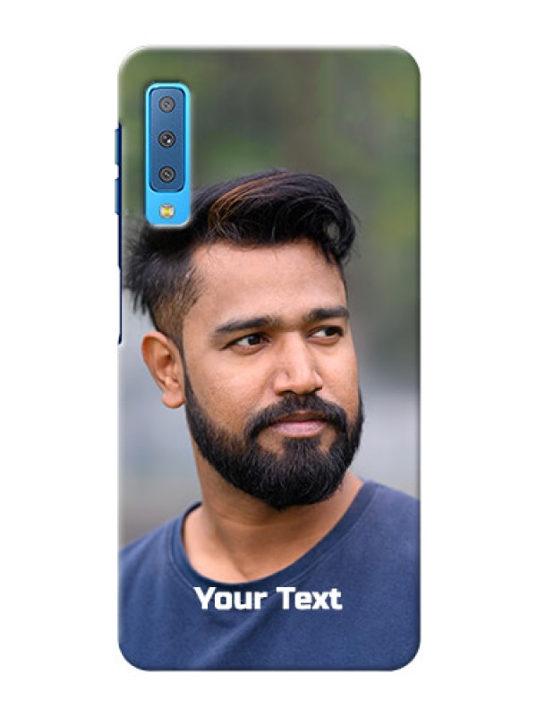 Custom Galaxy A7 2018 Mobile Cover: Photo with Text