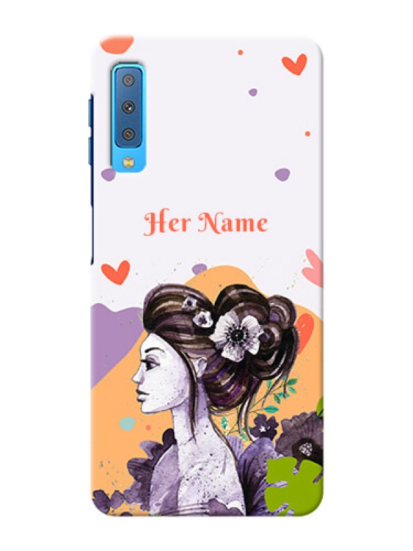 Custom Galaxy A7 2018 Custom Mobile Case with Woman And Nature Design