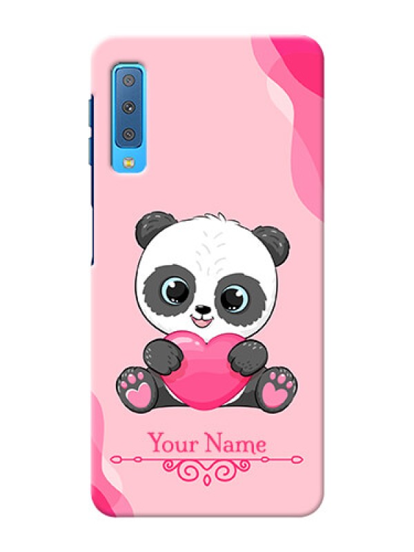 Custom Galaxy A7 2018 Mobile Back Covers: Cute Panda Design
