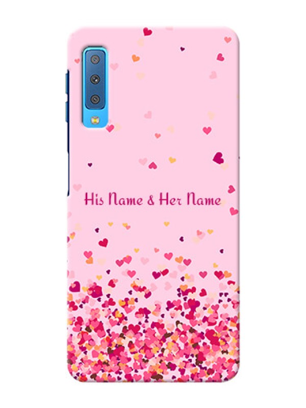 Custom Galaxy A7 2018 Phone Back Covers: Floating Hearts Design