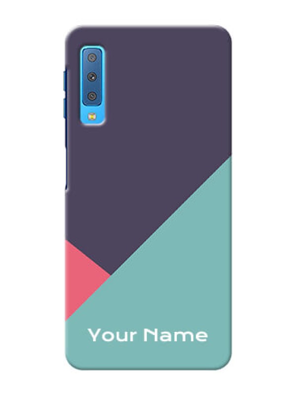 Custom Galaxy A7 2018 Custom Phone Cases: Tri  Color abstract Design