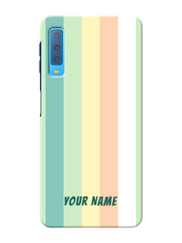 Custom Galaxy A7 2018 Back Covers: Multi-colour Stripes Design