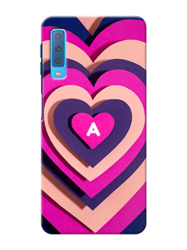 Custom Galaxy A7 2018 Custom Mobile Case with Cute Heart Pattern Design