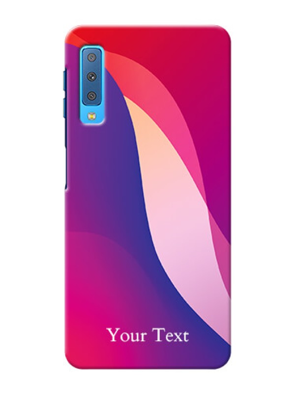 Custom Galaxy A7 2018 Mobile Back Covers: Digital abstract Overlap Design