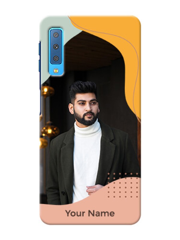 Custom Galaxy A7 2018 Custom Phone Cases: Tri-coloured overlay design