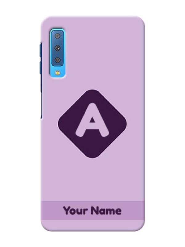 Custom Galaxy A7 2018 Custom Mobile Case with Custom Letter in curved badge  Design