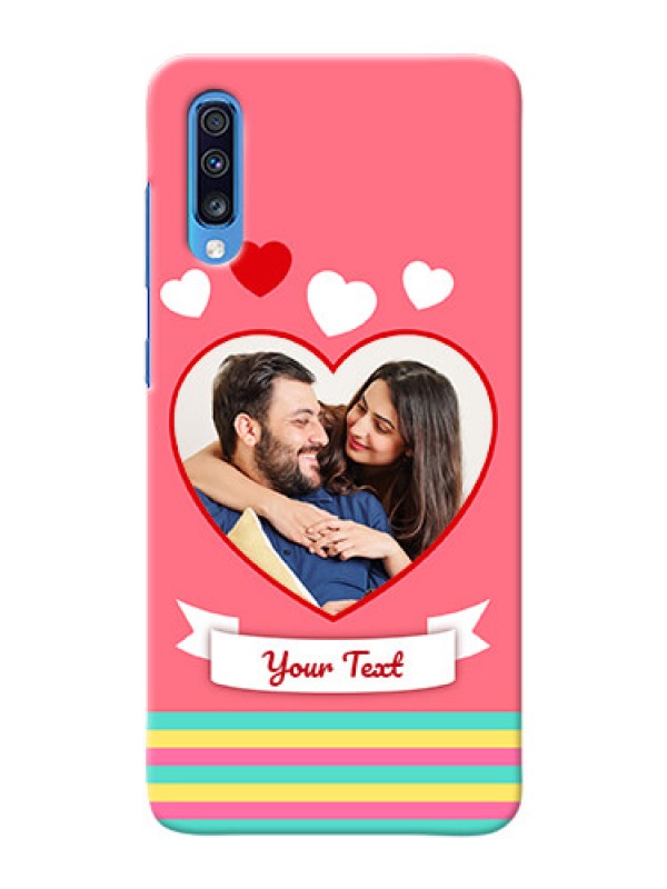 Custom Galaxy A70 Personalised mobile covers: Love Doodle Design