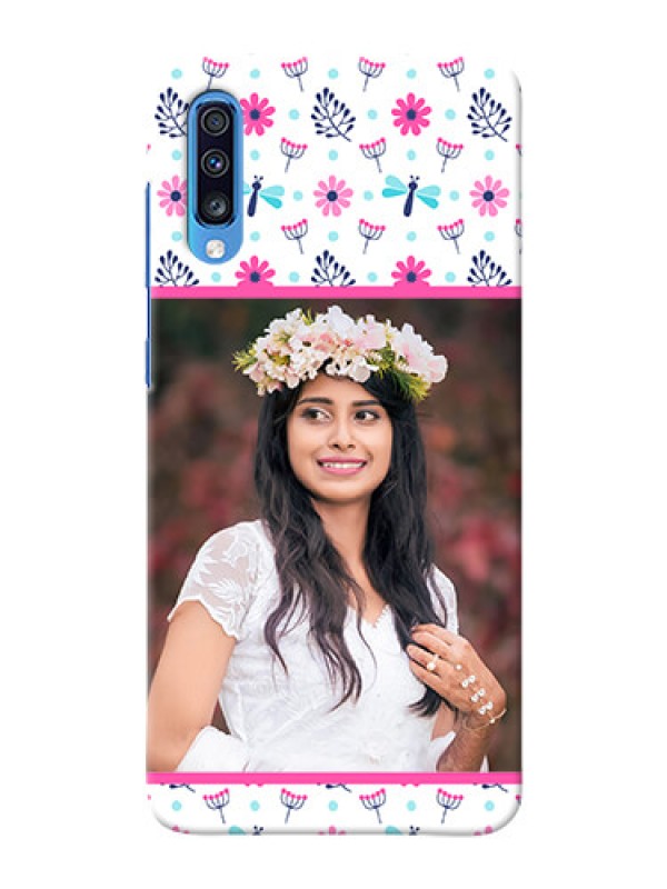 Custom Galaxy A70 Mobile Covers: Colorful Flower Design