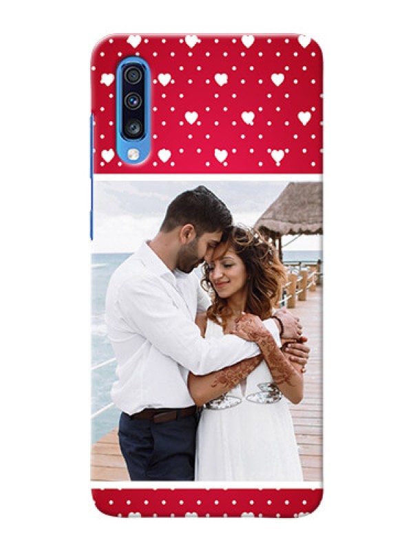 Custom Galaxy A70 custom back covers: Hearts Mobile Case Design