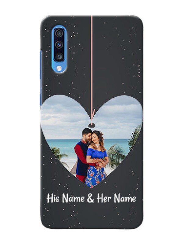 Custom Galaxy A70 custom phone cases: Hanging Heart Design