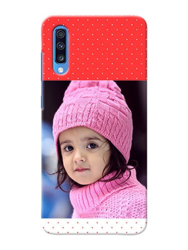 Custom Galaxy A70 personalised phone covers: Red Pattern Design