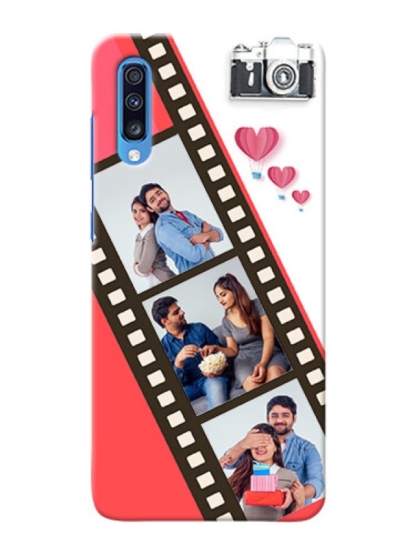 Custom Galaxy A70 custom phone covers: 3 Image Holder with Film Reel