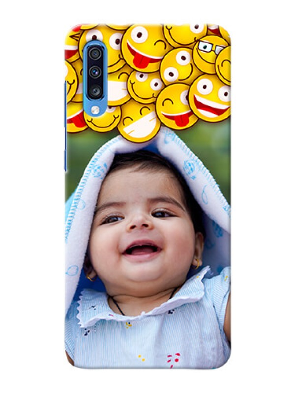 Custom Galaxy A70 Custom Phone Cases with Smiley Emoji Design