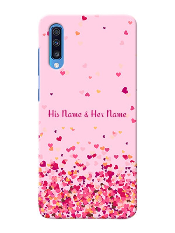 Custom Galaxy A70 Phone Back Covers: Floating Hearts Design